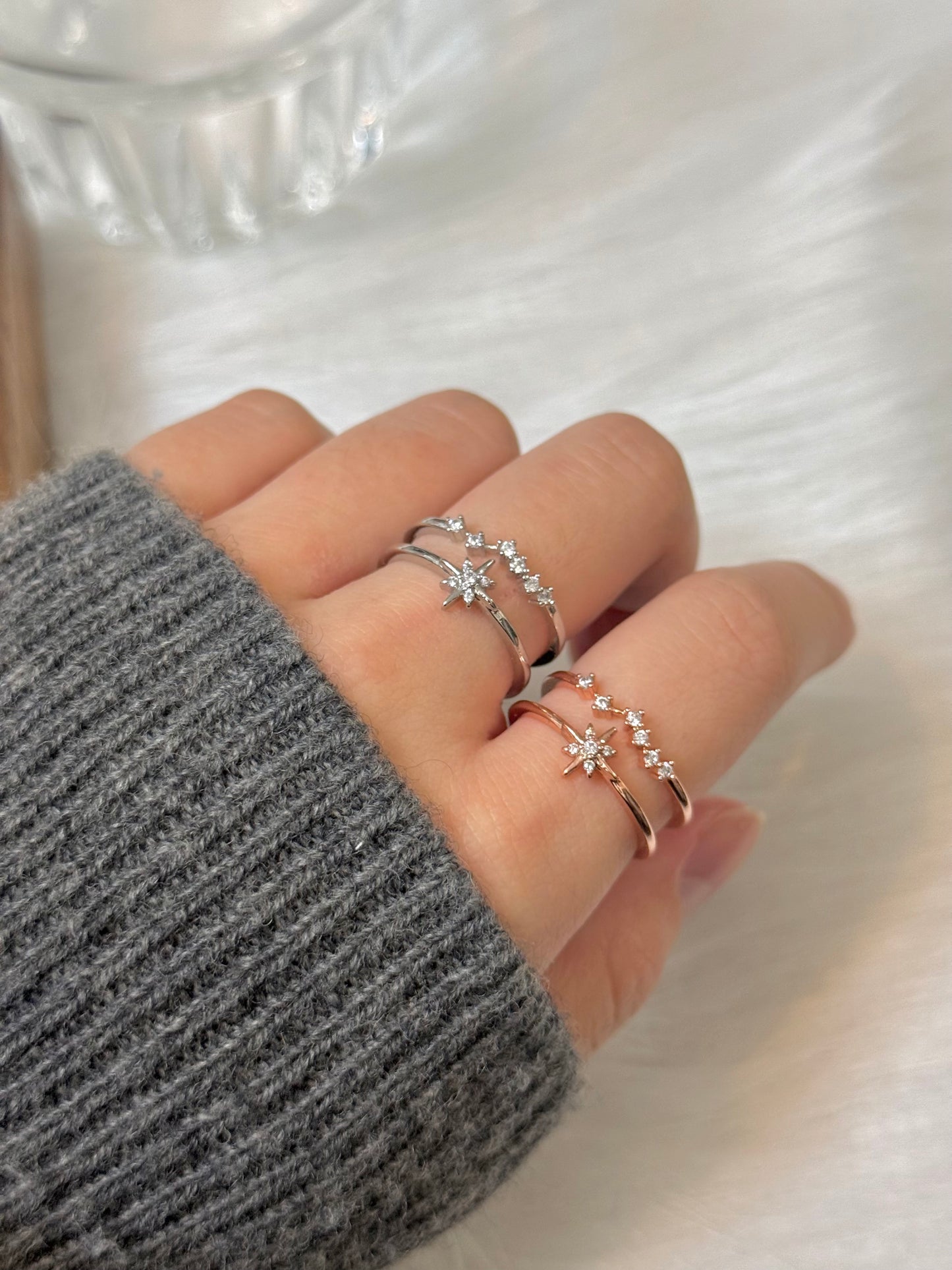Unicursal hexagram rings