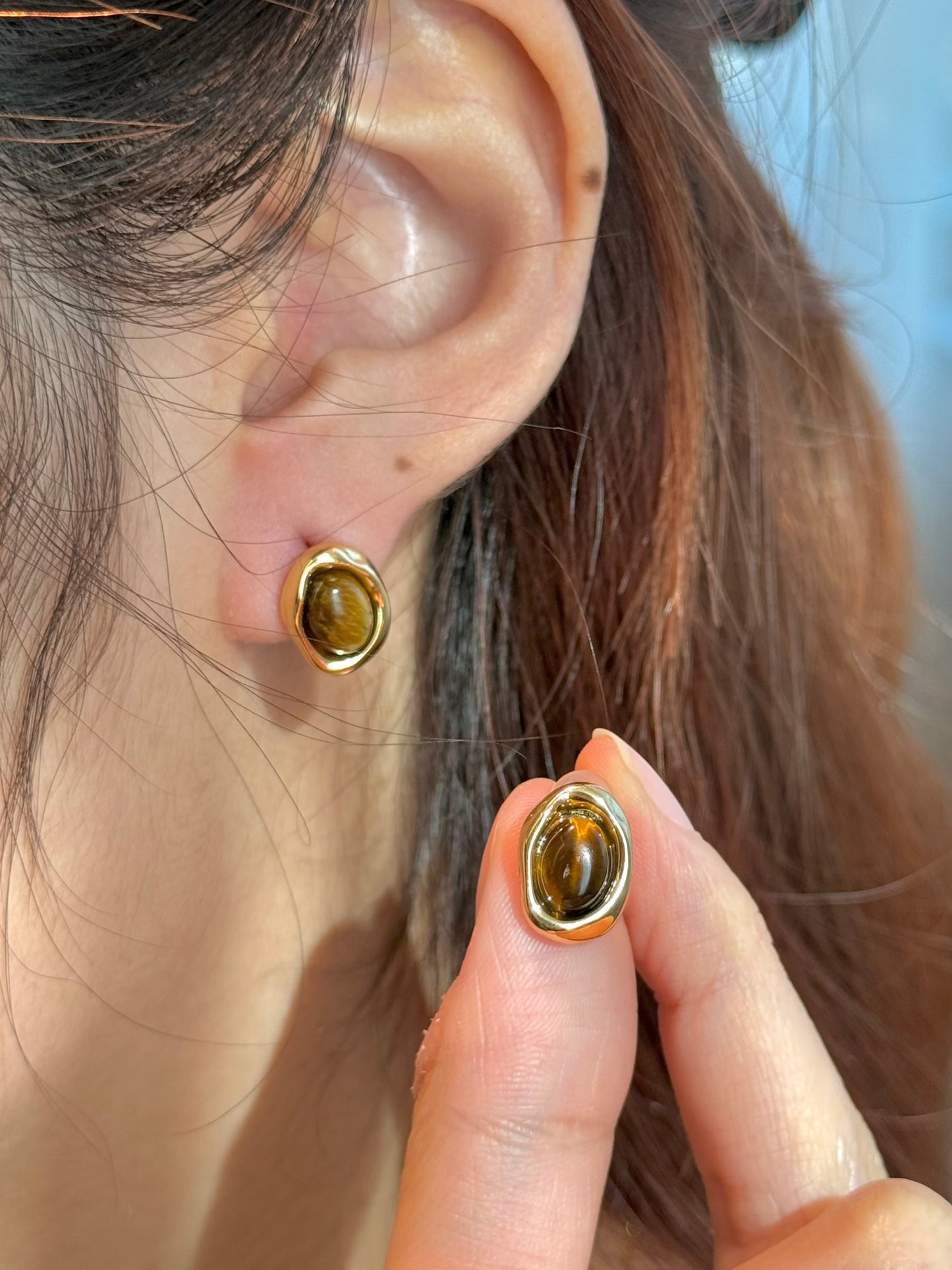 Tigerite earrings