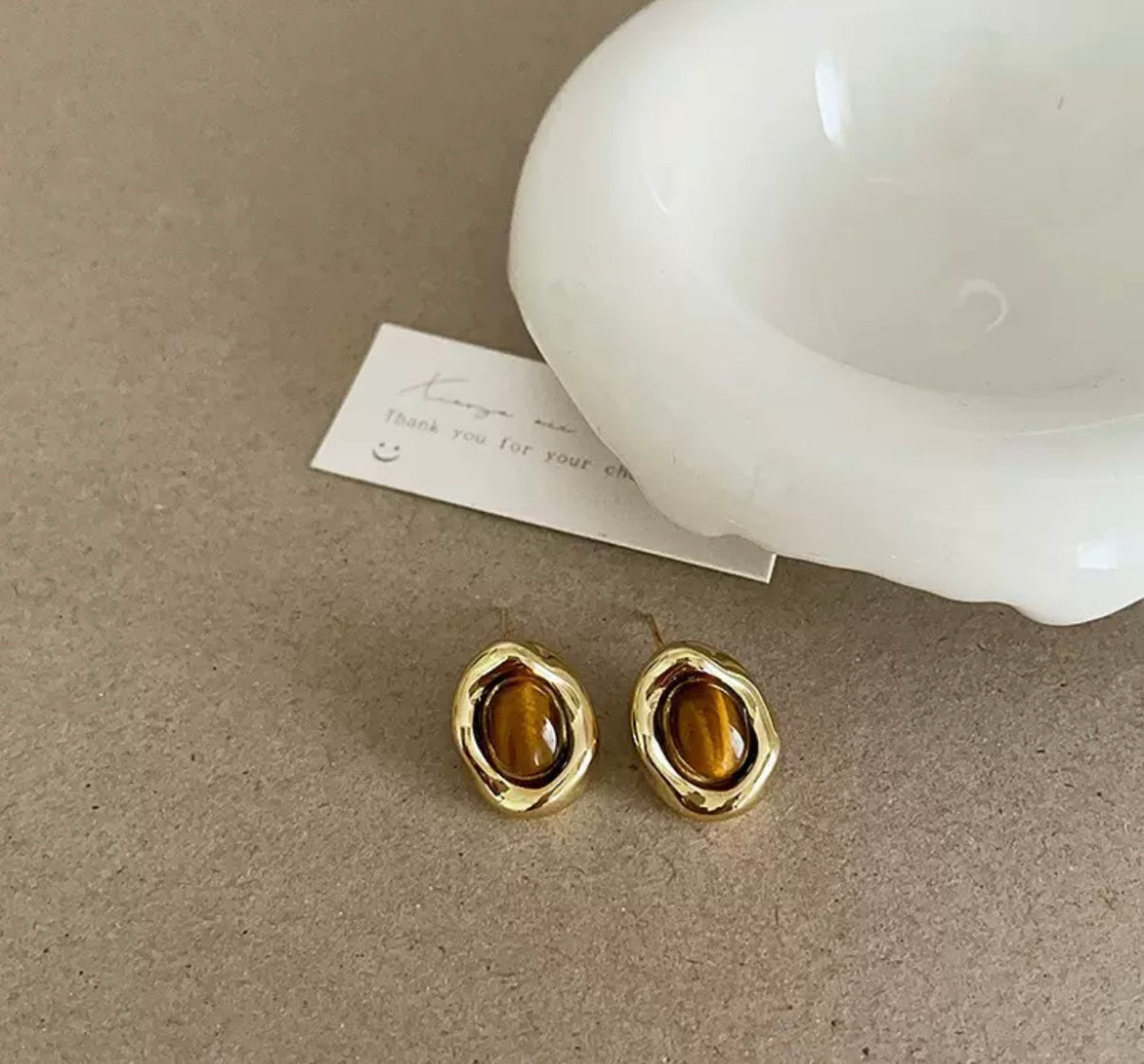Tigerite earrings