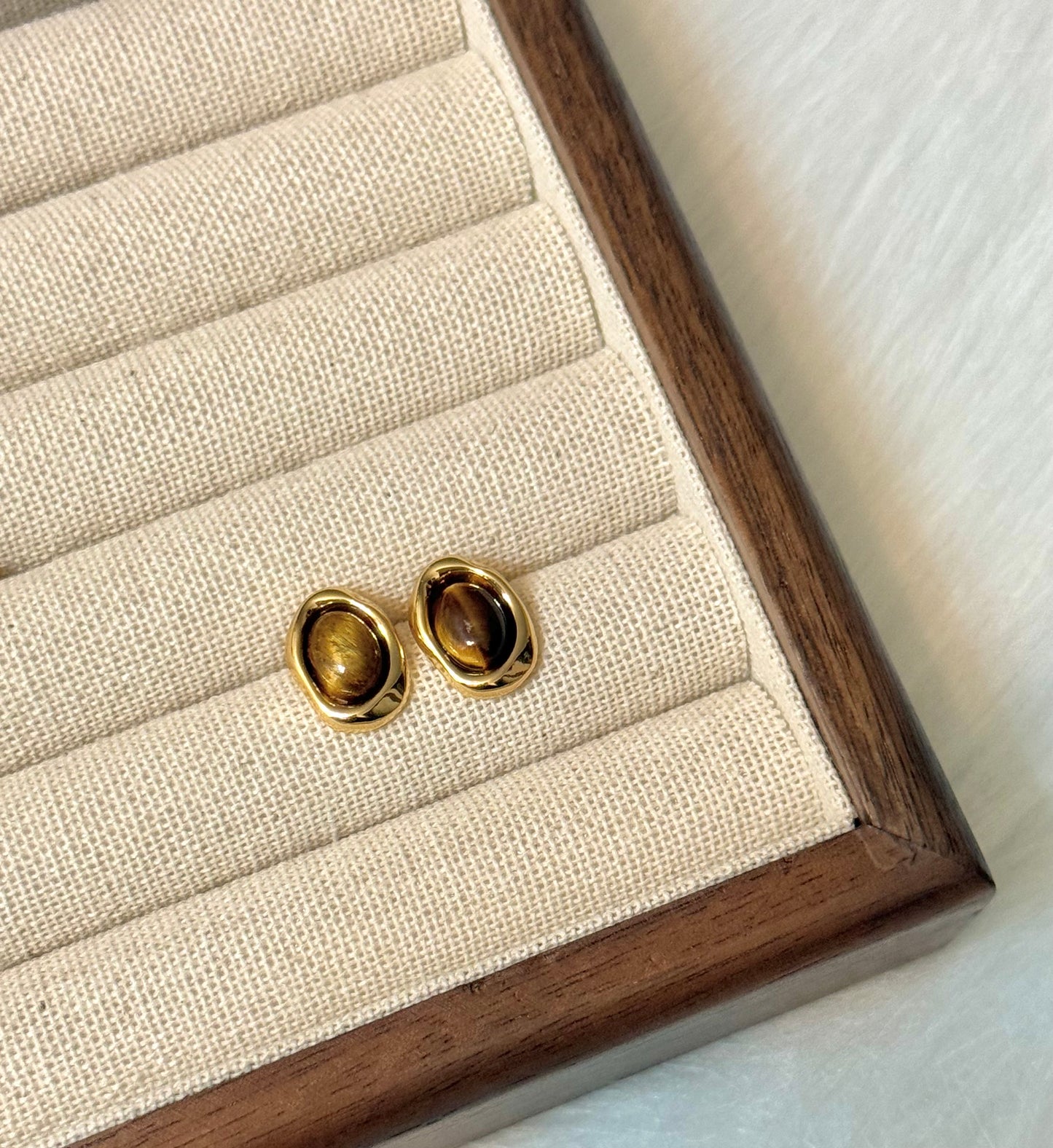 Tigerite earrings