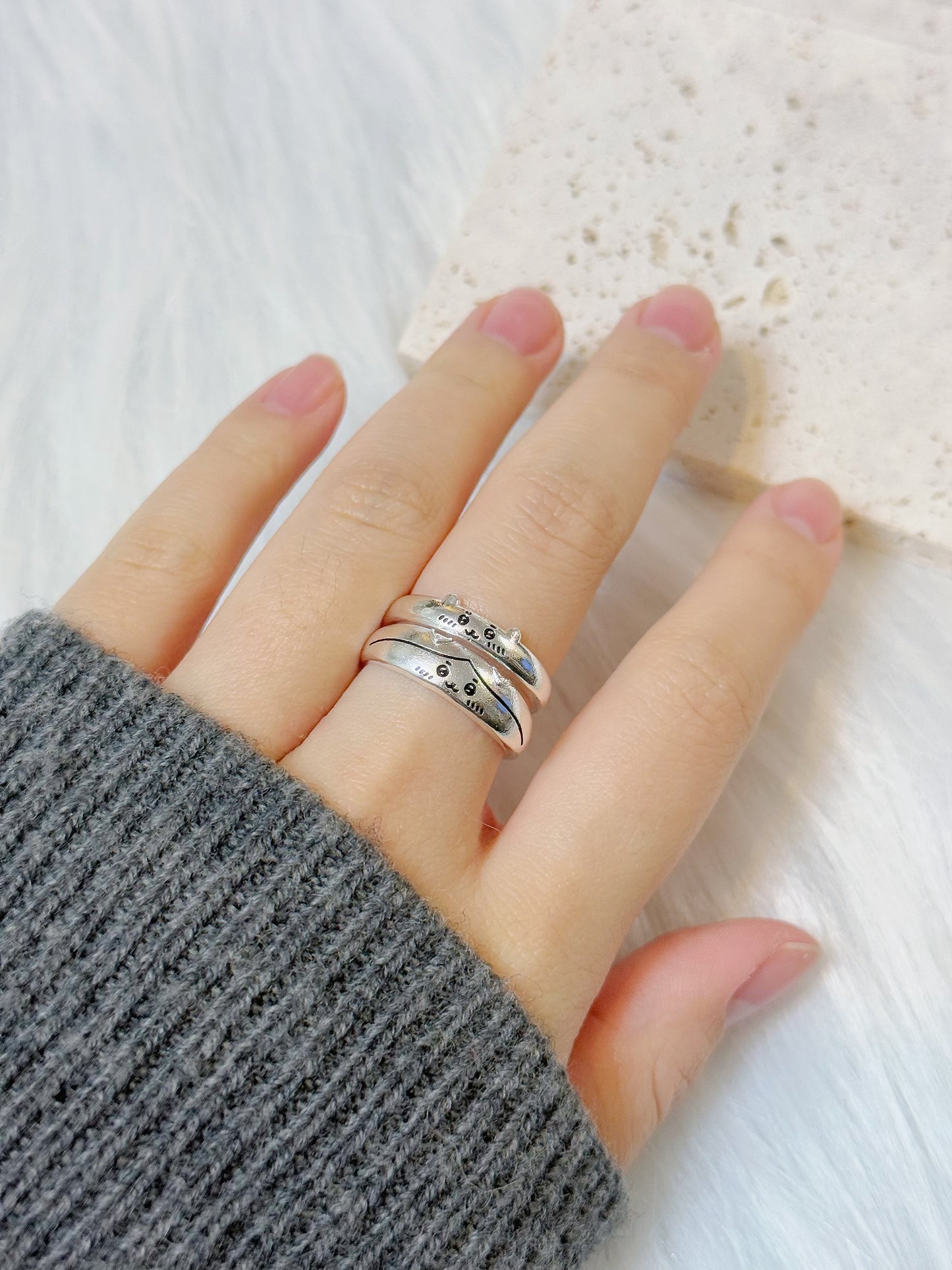 Chiikawa Couple Rings