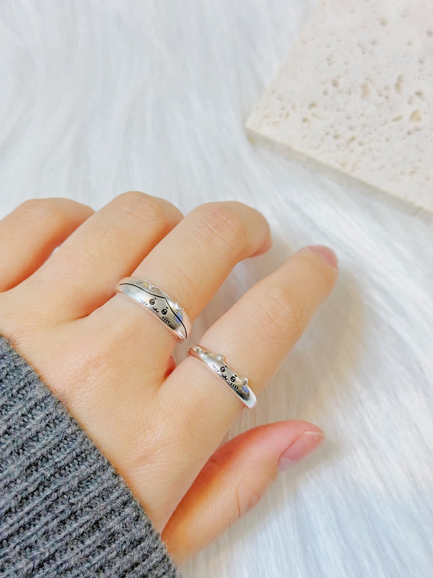 Chiikawa Couple Rings